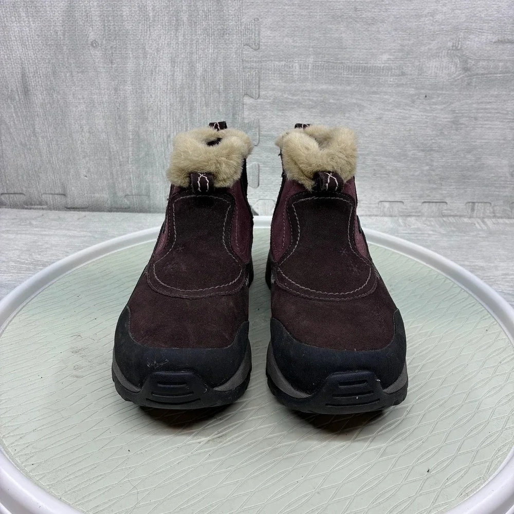Merrell Sleet 6 Waterproof Boots Women's 7.5 Brown Suede Faux Fur Winter J82702